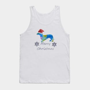 Santa Dachshund Tank Top